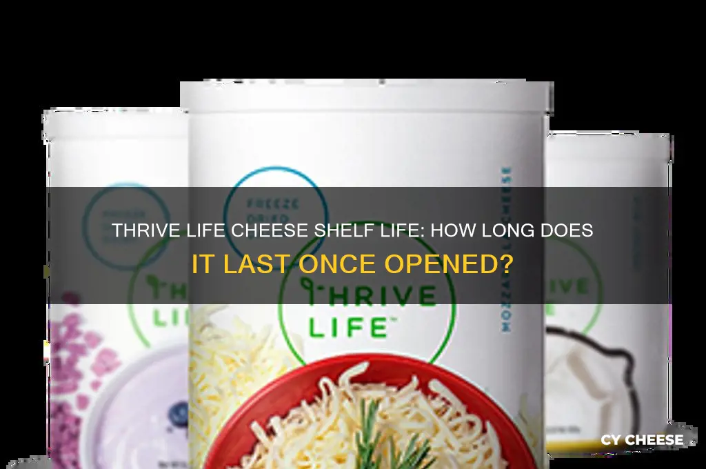 how long is thrive life cheese good for once opened