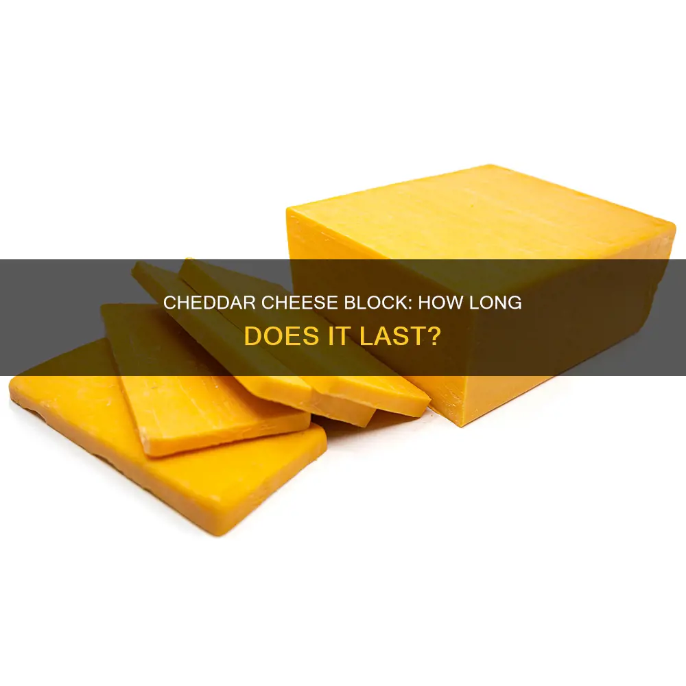 how long keep open cheddar cheese block