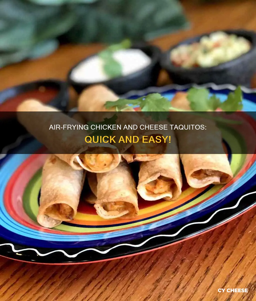 how long to air fry chicken and cheese taquitos