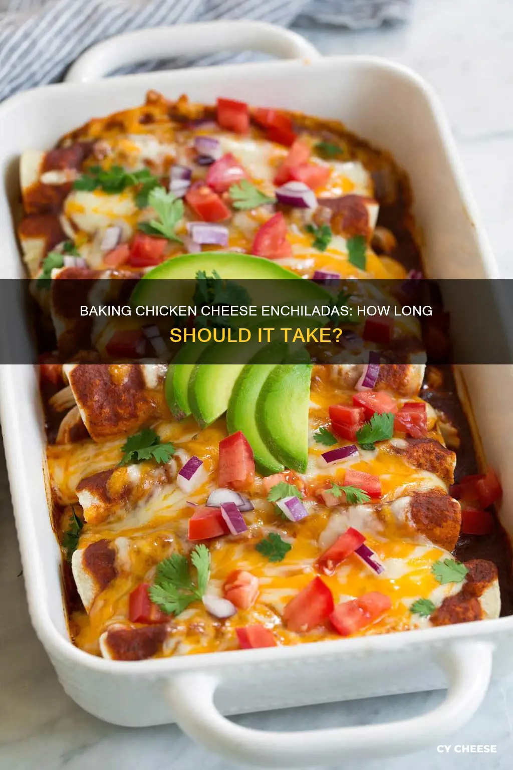 how long to bake chicken cheese enchiladas