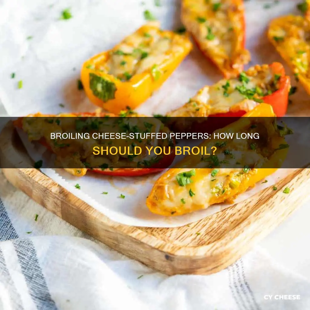 how long to broil cheese for stuffed peppers