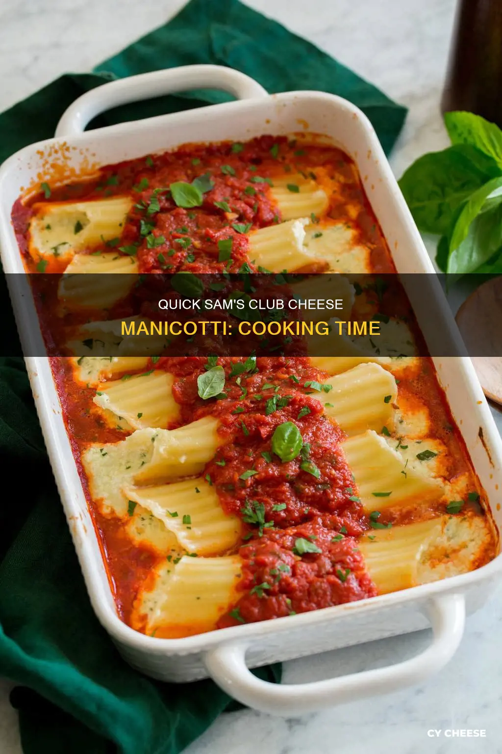 how long to cook cheese manicotti from sam