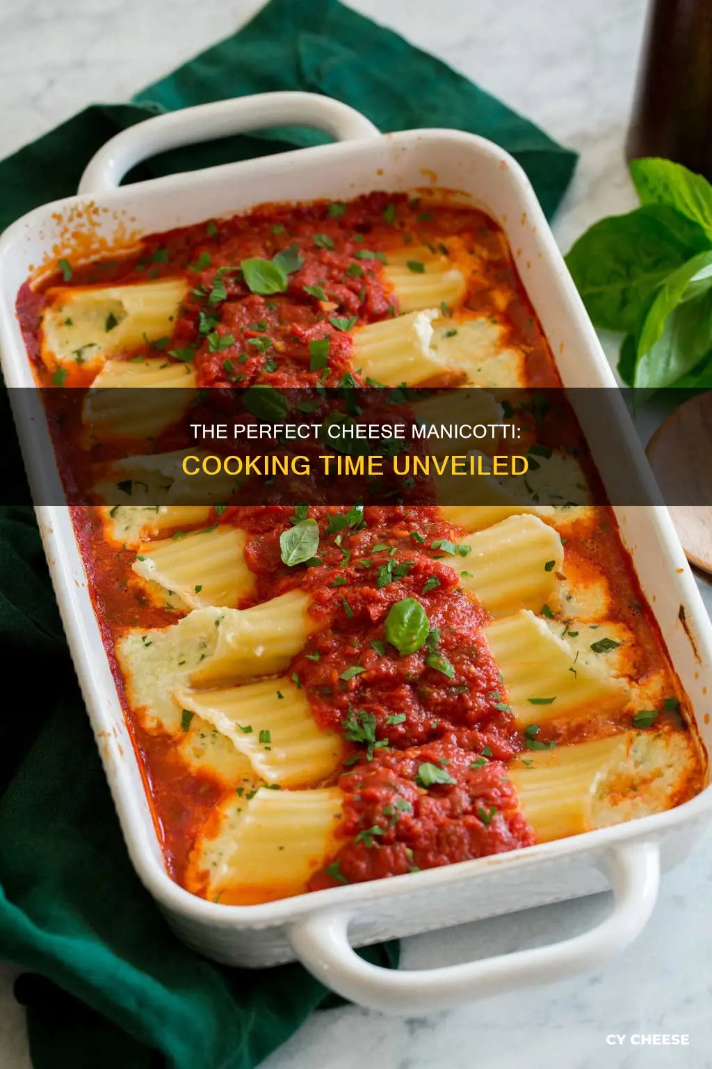 how long to cook cheese manicotti