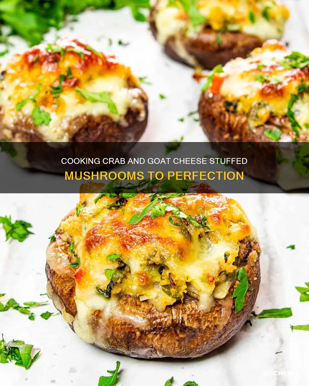 how long to cook crab and goat cheese stuffed mushrooms