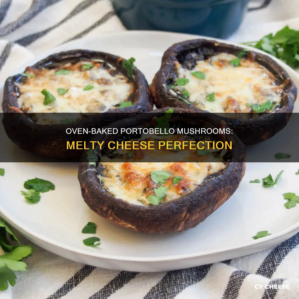 how long to cook portobello mushrooms with cheese in oven