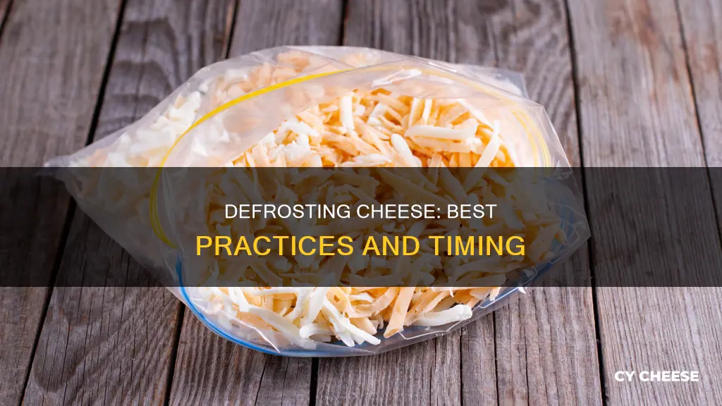 how long to defrost cheese