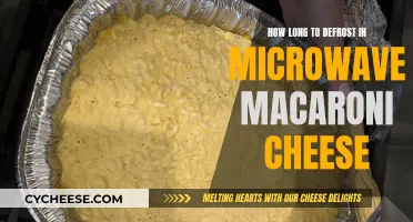 Defrosting Macaroni Cheese: Microwave Settings and Timing Tips