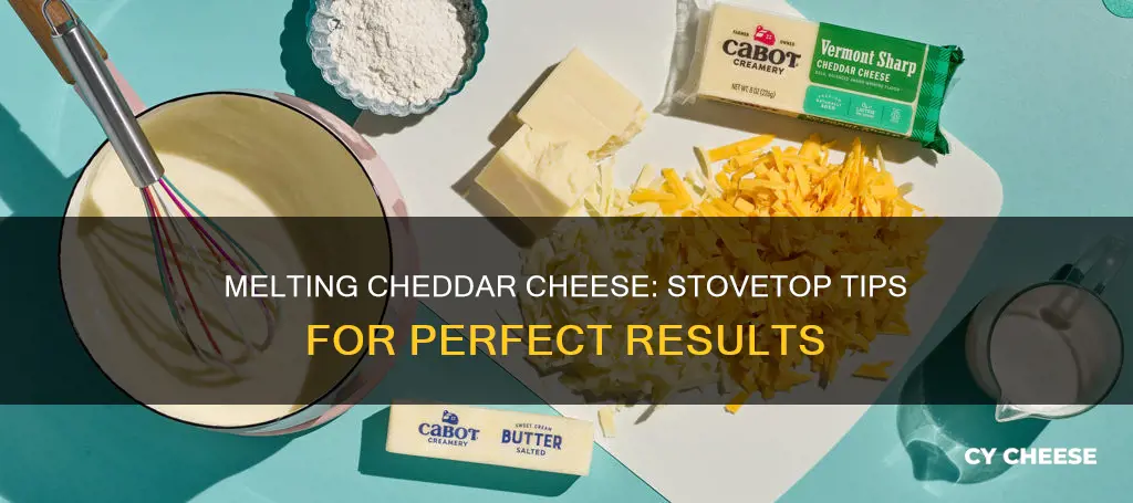 how long to melt cheddar cheese on stove