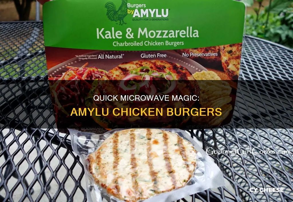 how long to microwave amylu chicken kale cheese burgers