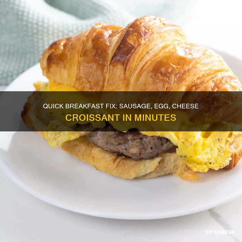 how long to microwave sausage egg cheese croissant