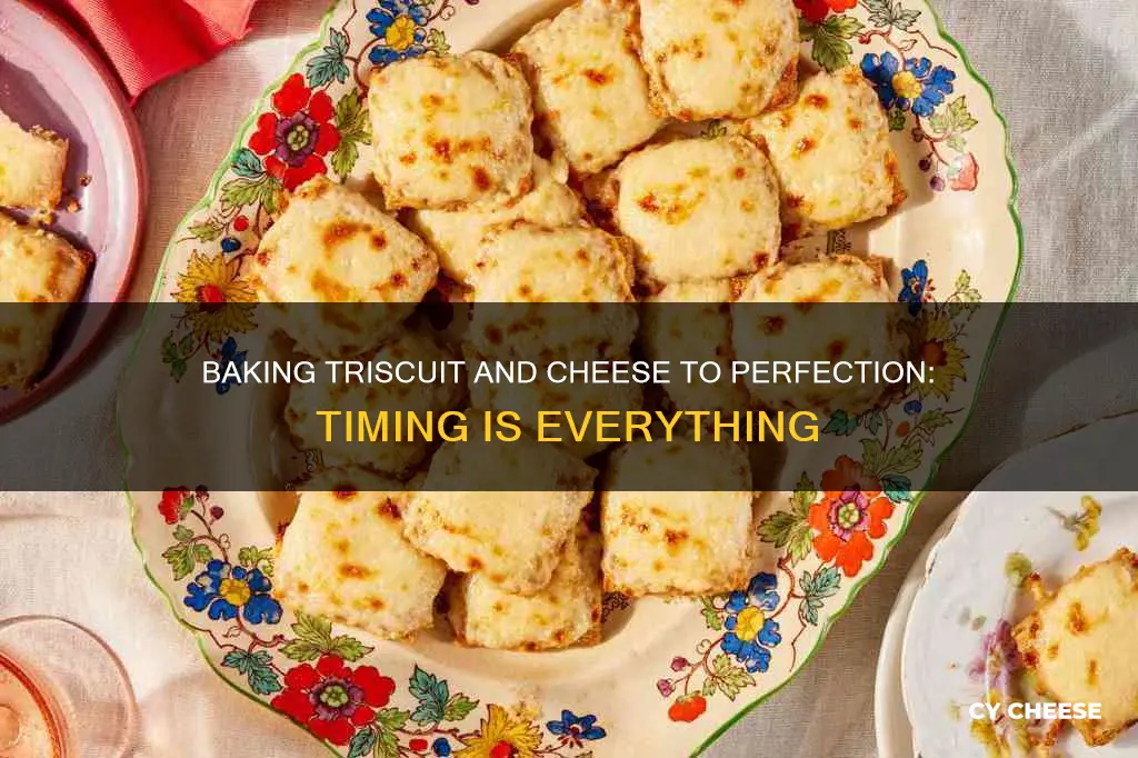 how long to put triscuit in the oven with cheese