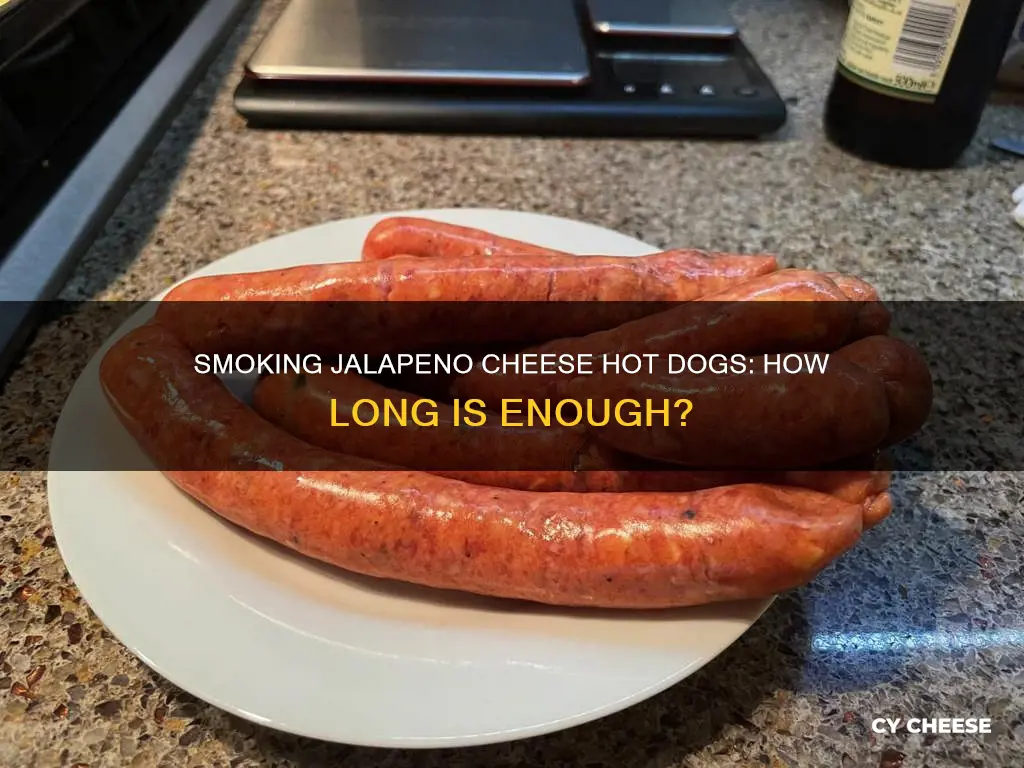 how long to smoke jalepeno cheese hot fogs