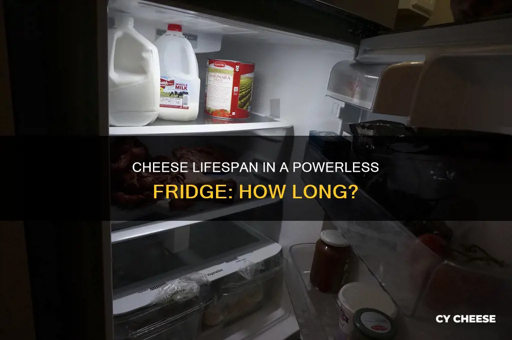 how long will cheese last in fridge without power