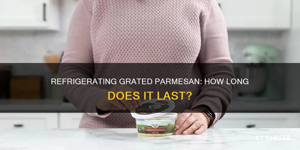 how long will grated pamigiano cheese keep in the refrigerator