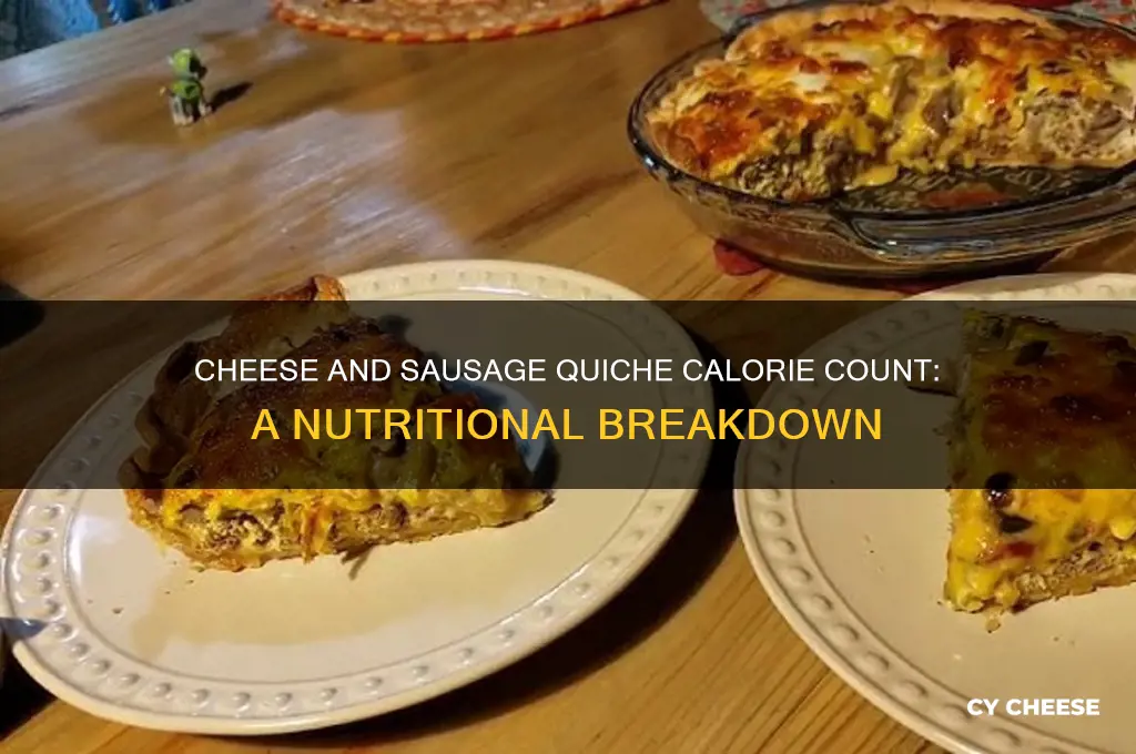 how many calaries in a cheese and sausage quiche