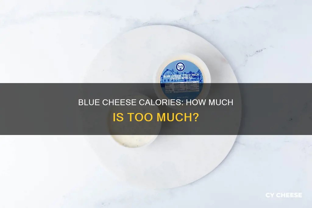 how many caloreis in blue cheese