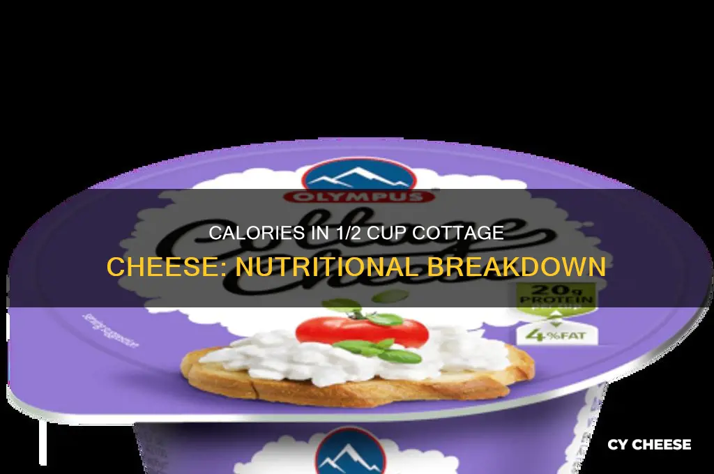 how many calories 1 2 cup cottage cheese