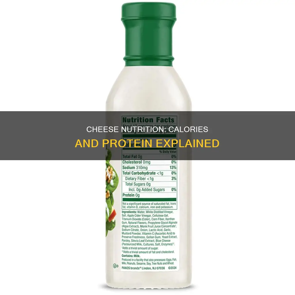 how many calories and protein in cheese