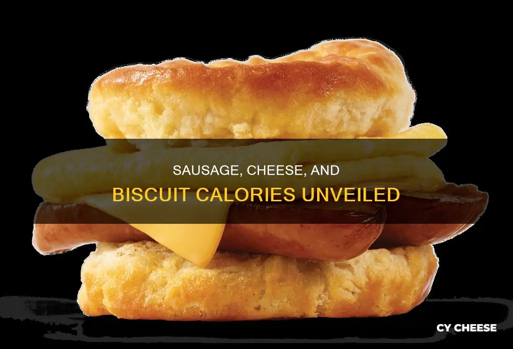 how many calories are any sausage cheese biscuit from parties