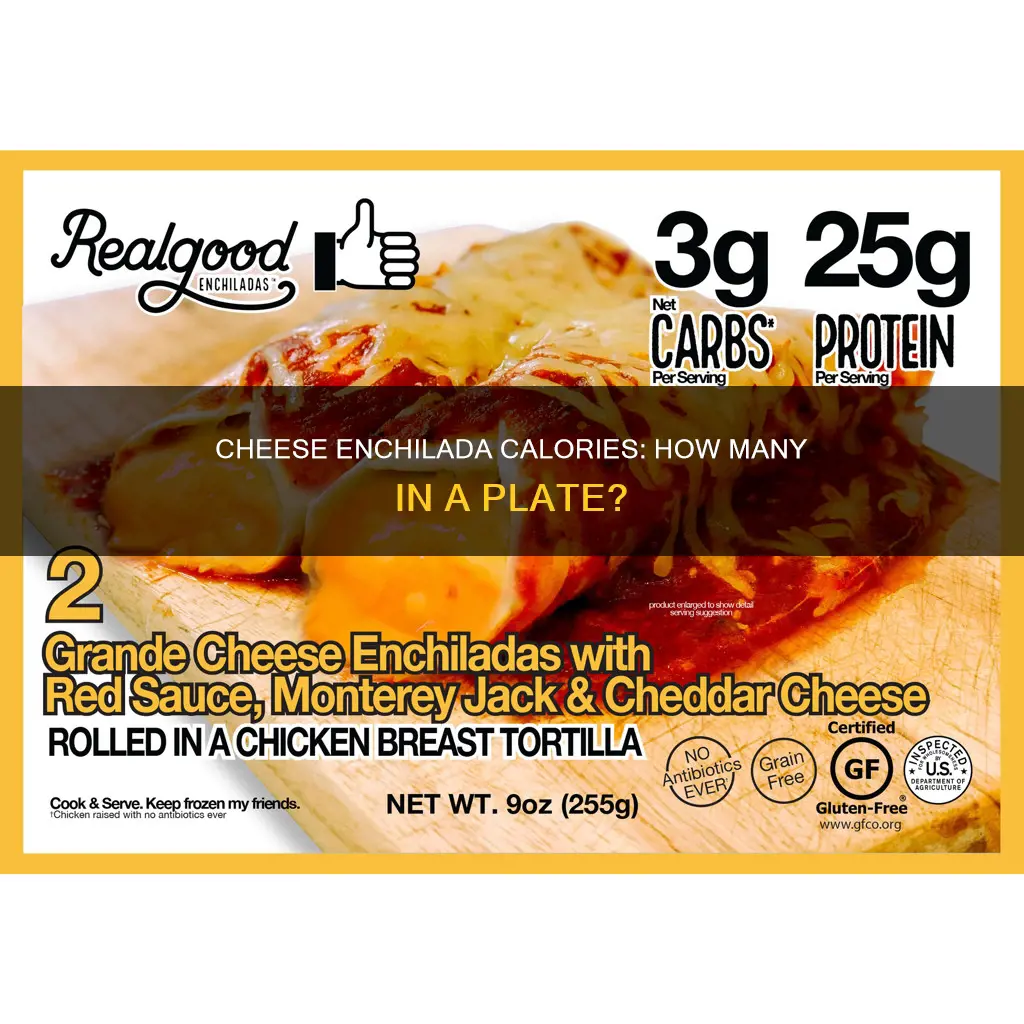 how many calories are in a cheese enchilda plate