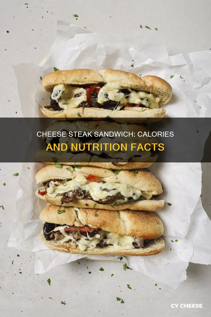how many calories are in a cheese steak sandwich