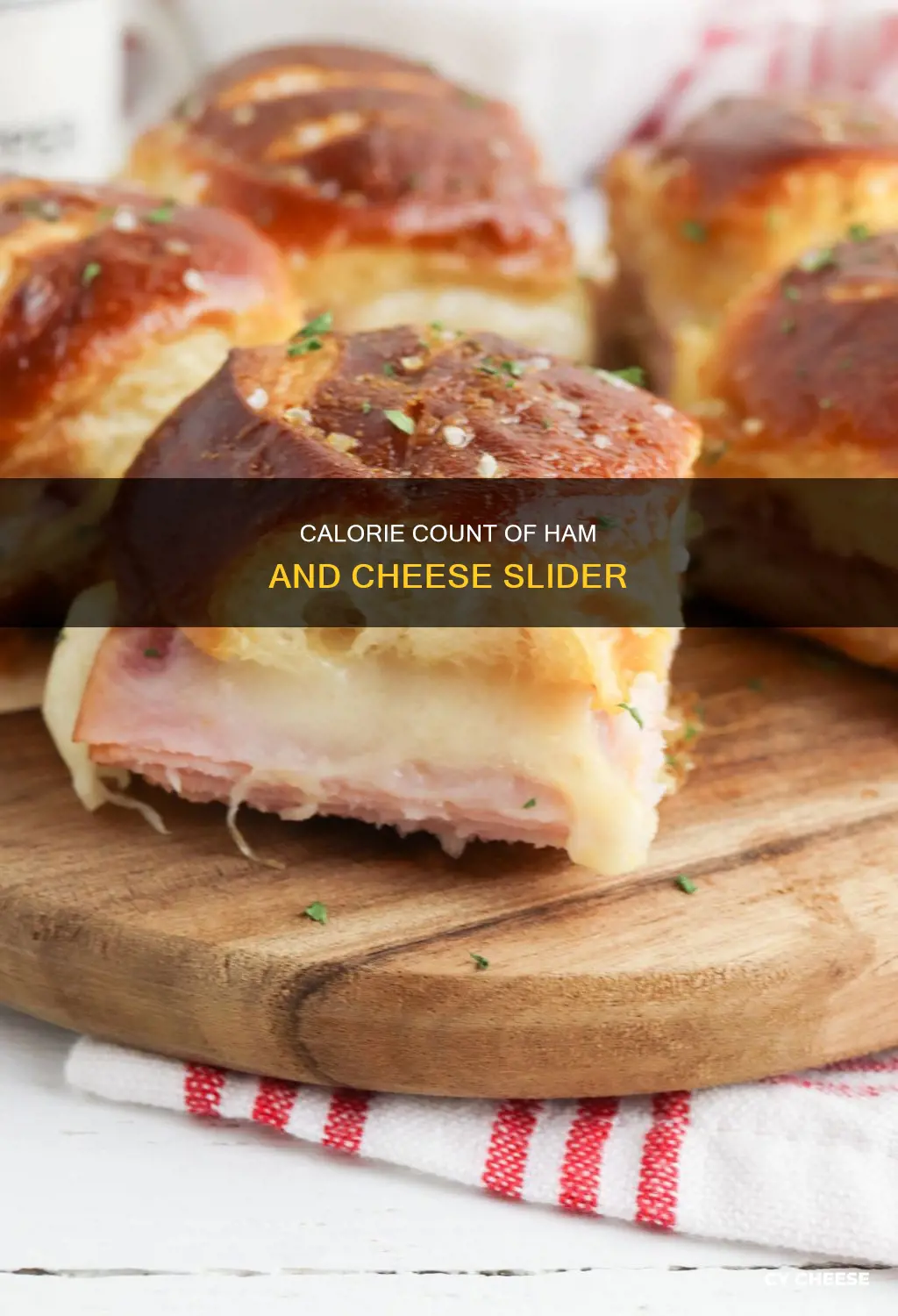 how many calories are in a ham and cheese slider