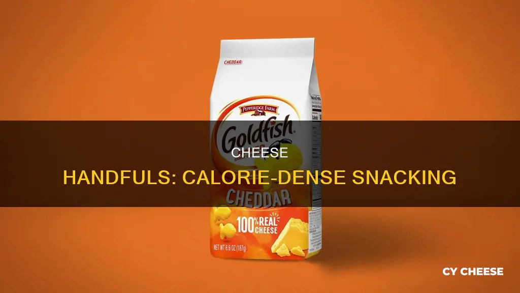 how many calories are in a handful of cheese