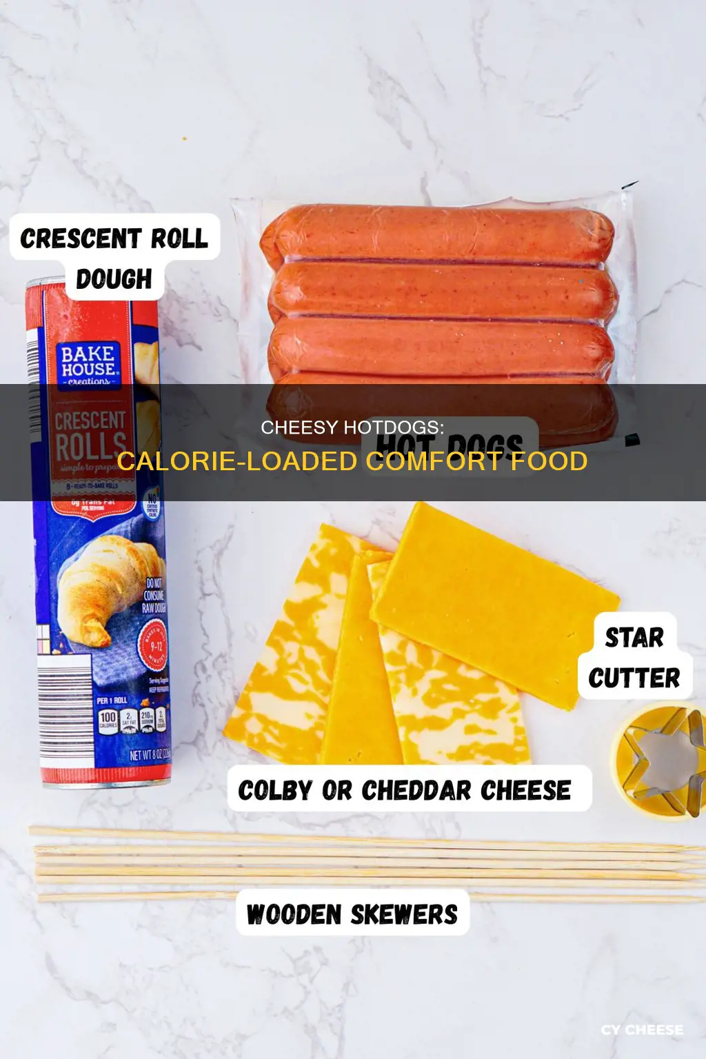 how many calories are in a hotdog with cheese