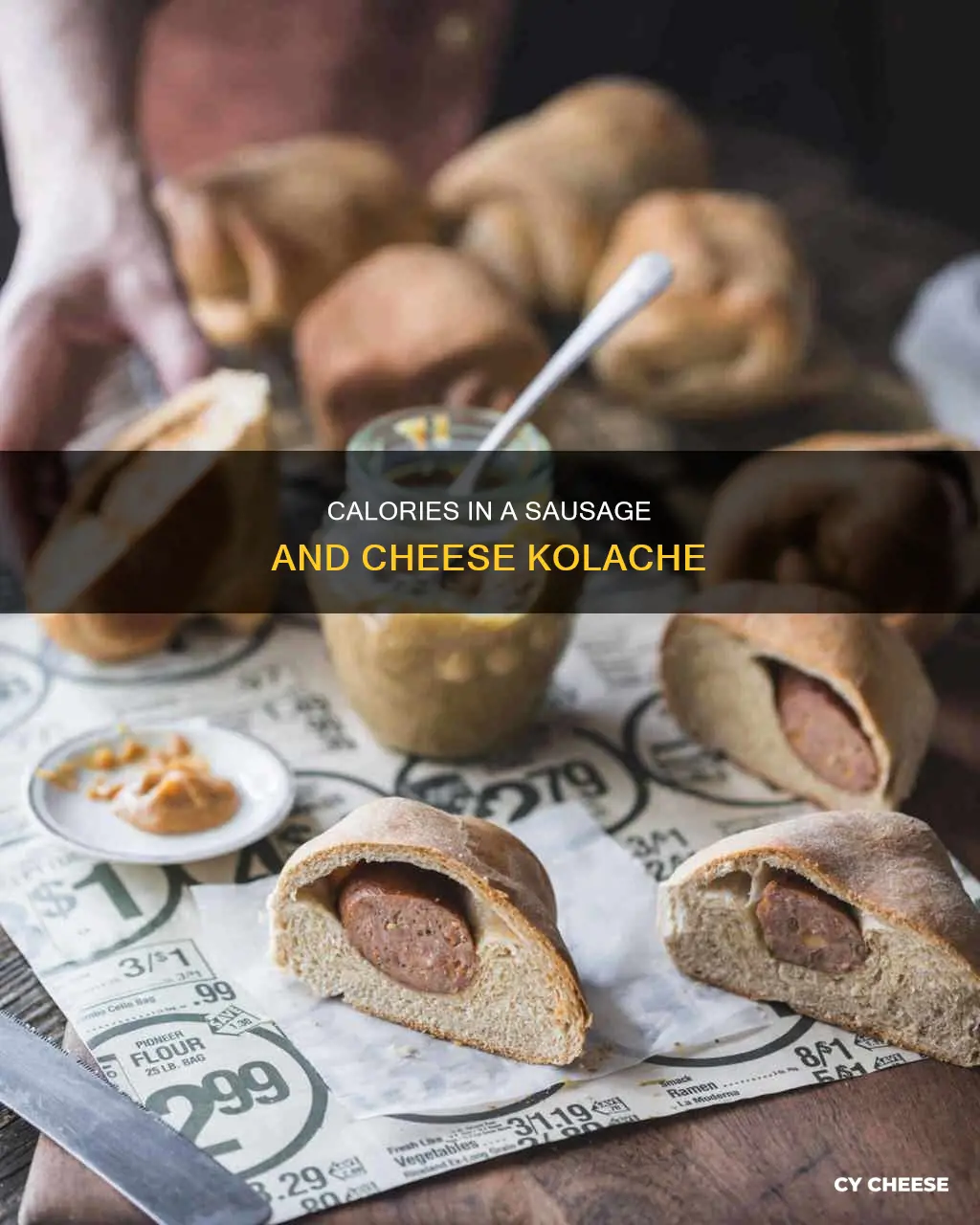 how many calories are in a sausage and cheese kolache