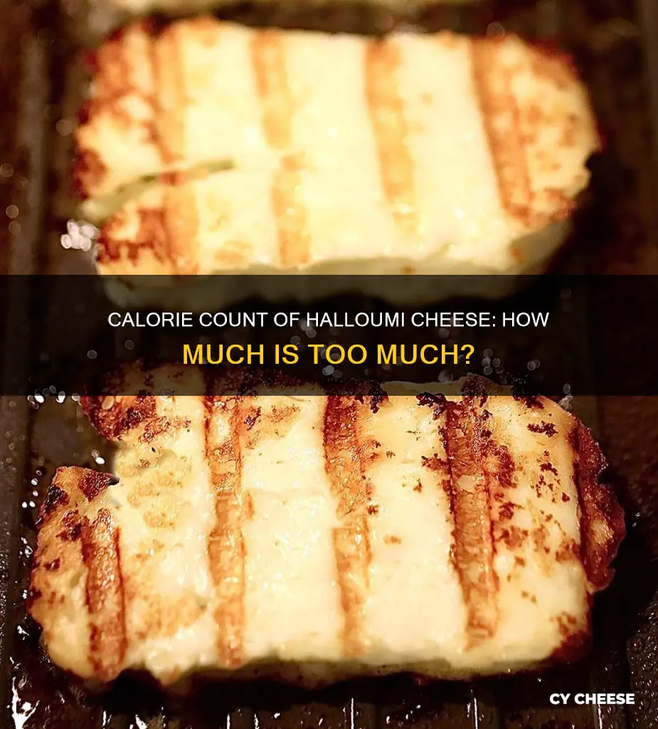 how many calories are in a serving of halloumi cheese