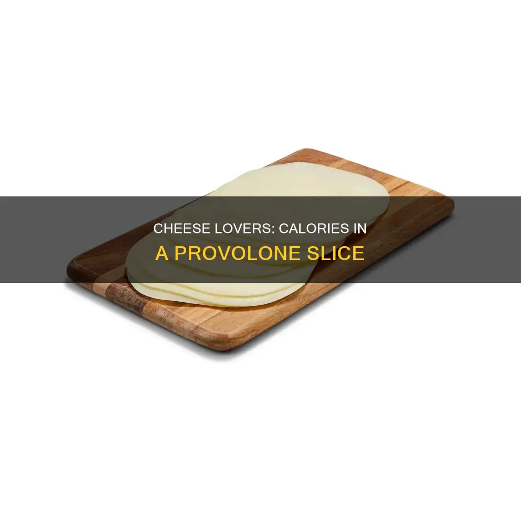 how many calories are in a slice of provolone cheese