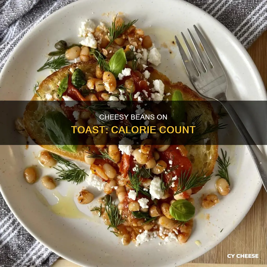 how many calories are in beans on toast with cheese