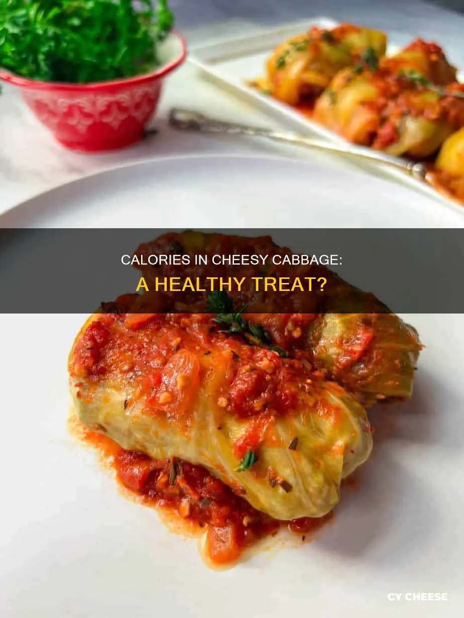 how many calories are in cabbage with sauce and cheese