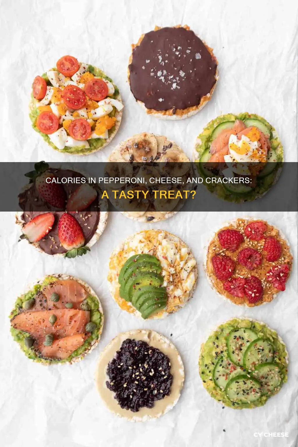 how many calories are in crackers with pepperoni and cheese