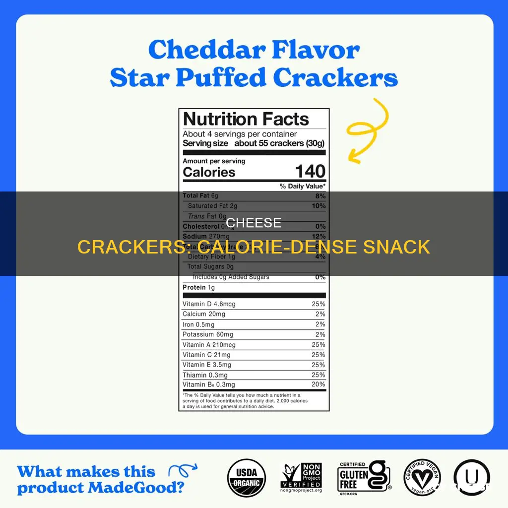 how many calories are in crakers with cheese
