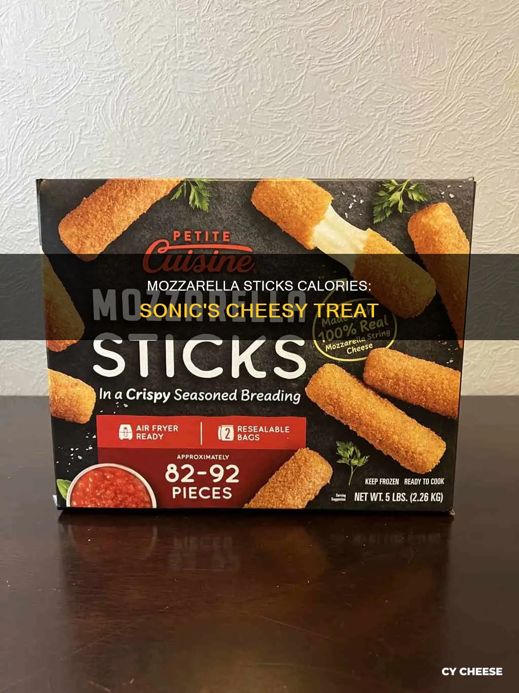 how many calories are in mozzarella cheese sticks from sonic