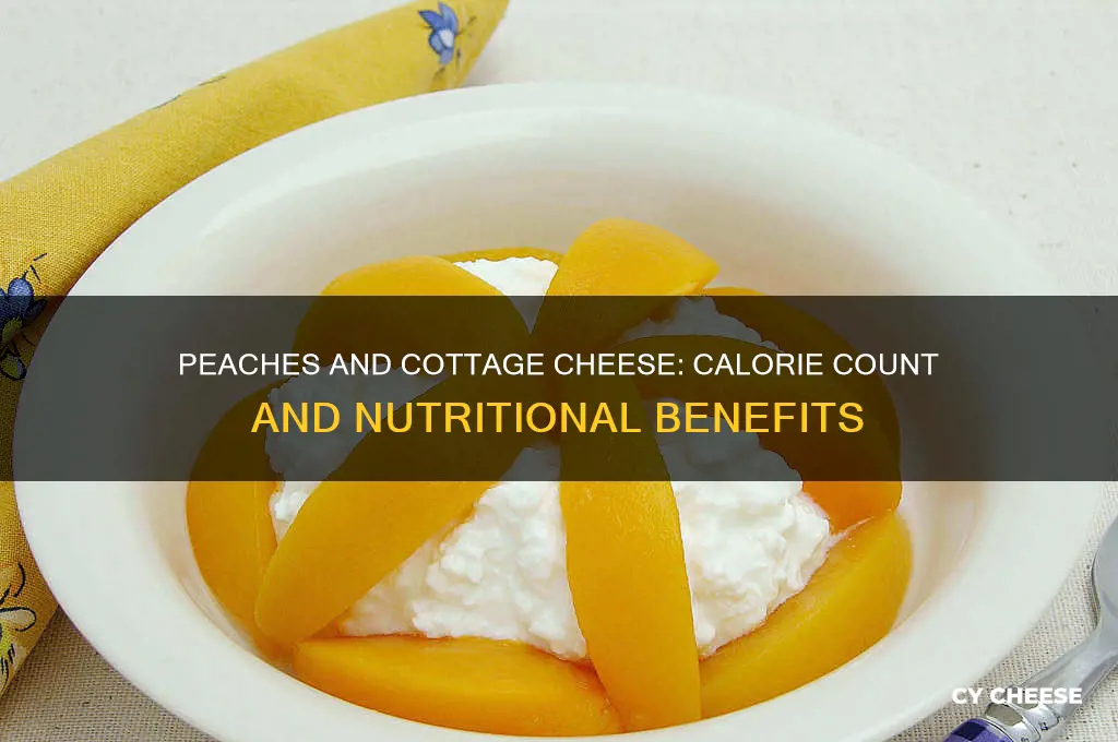 how many calories are in peaches and cottage cheese