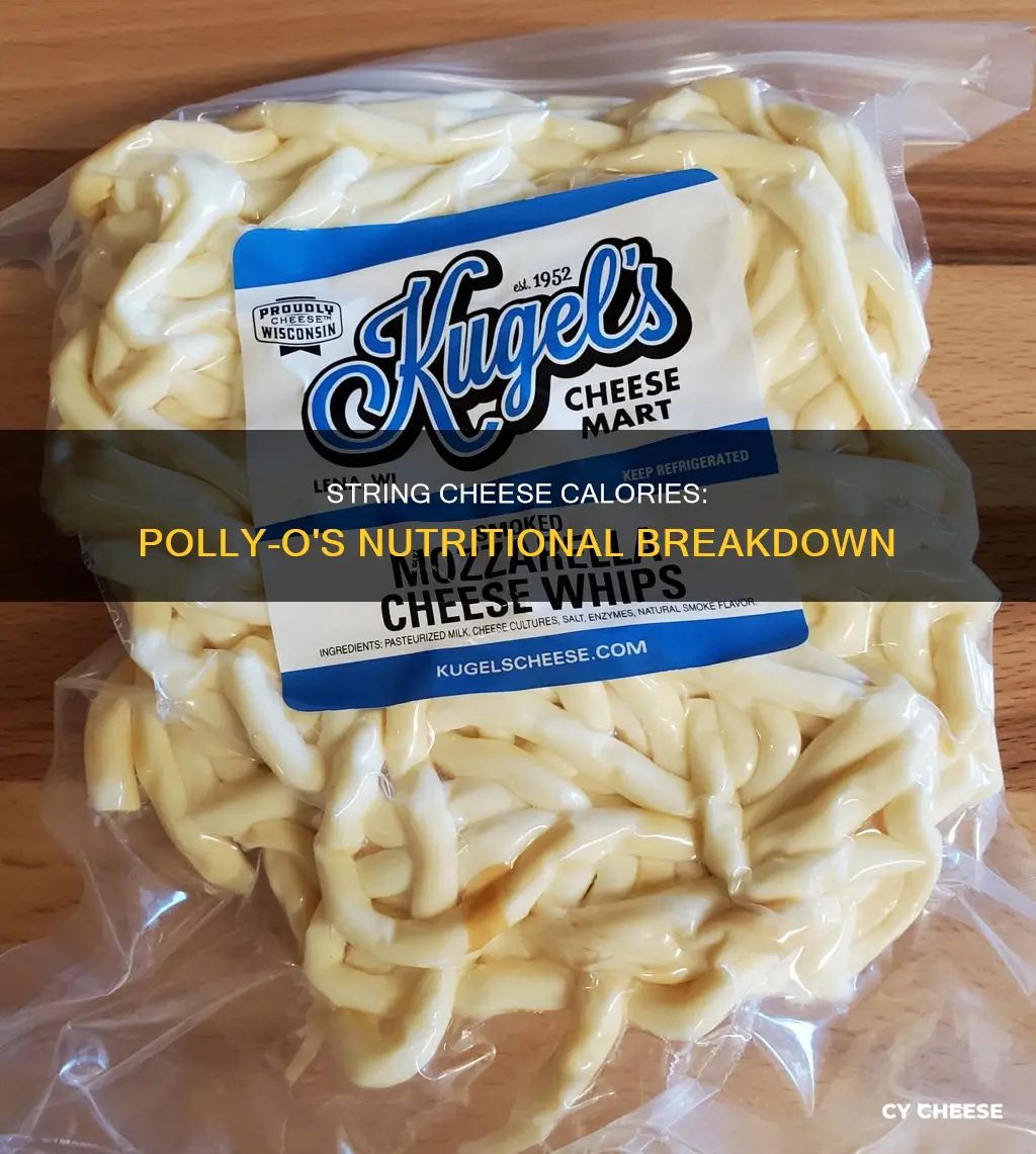 how many calories are in polly o string cheese