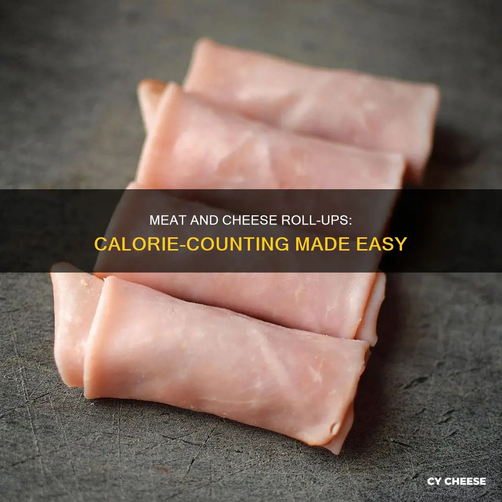 how many calories cheese and meat roll ups