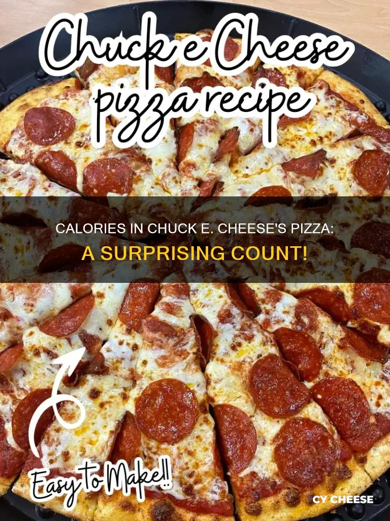 how many calories chuck e cheese pizza