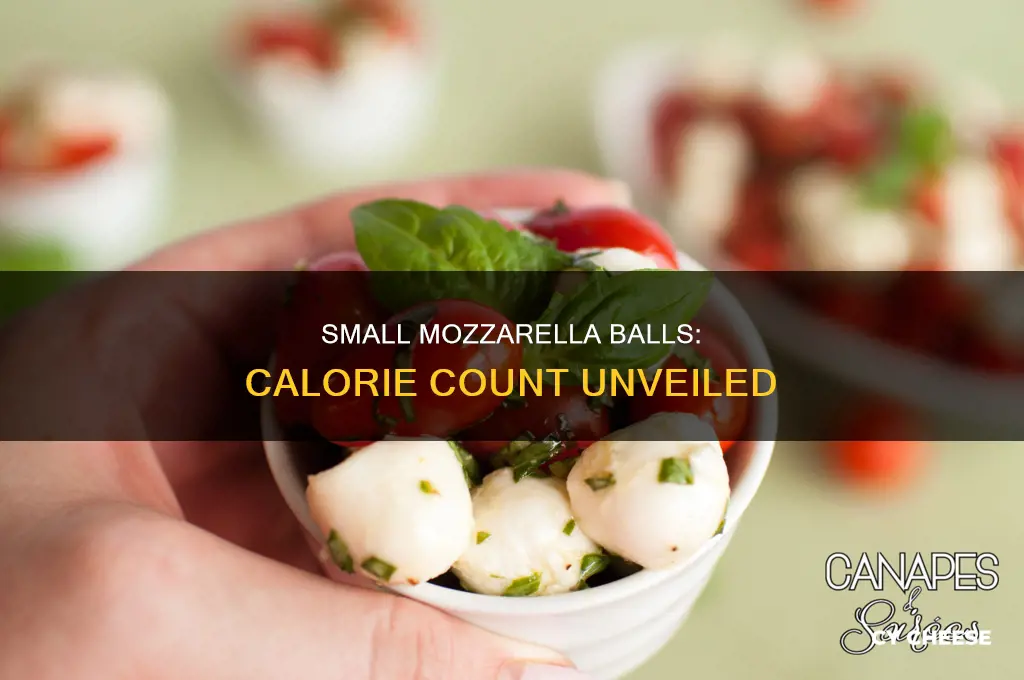 how many calories do small mozzarella cheese balls have