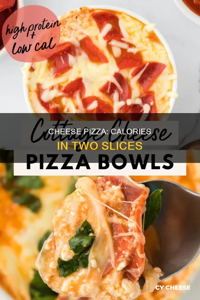 how many calories does 2 slices of cheese pizza have