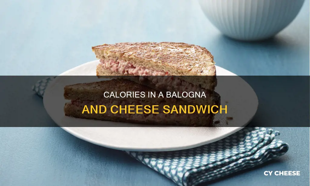 how many calories does a blogna and cheese sandwich have