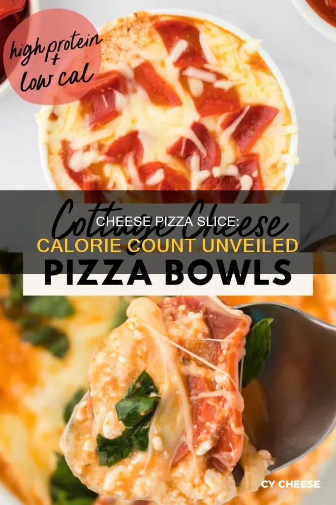 how many calories does a cheese pizza slice have