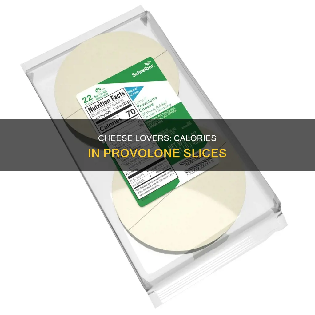 how many calories does a slice of provolone cheese have