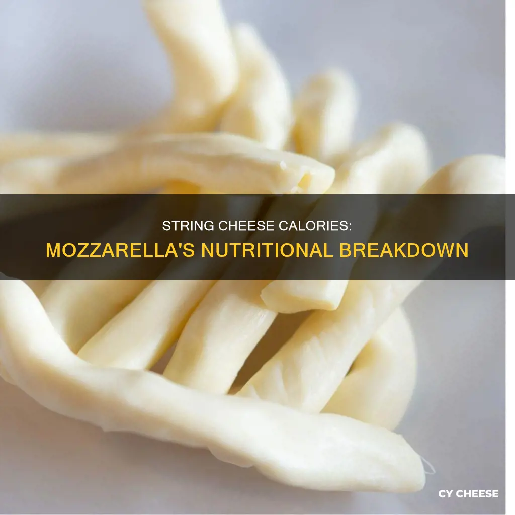 how many calories does mozzarella string cheese have