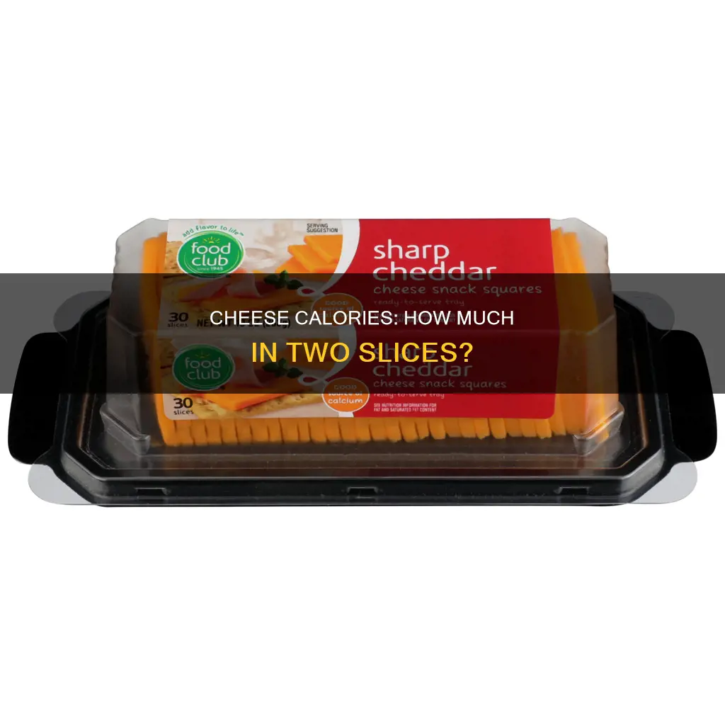 how many calories does two slices of cheese have