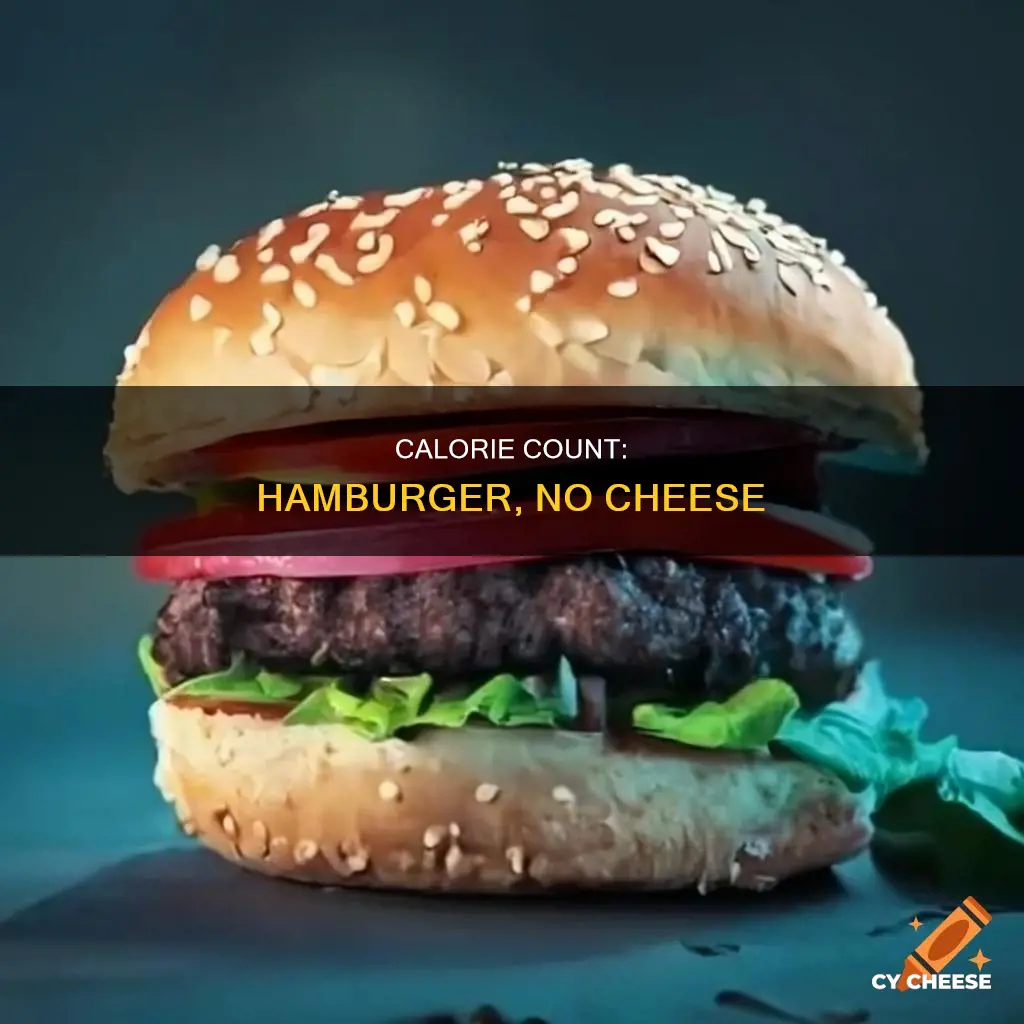 how many calories hamgburger no cheese
