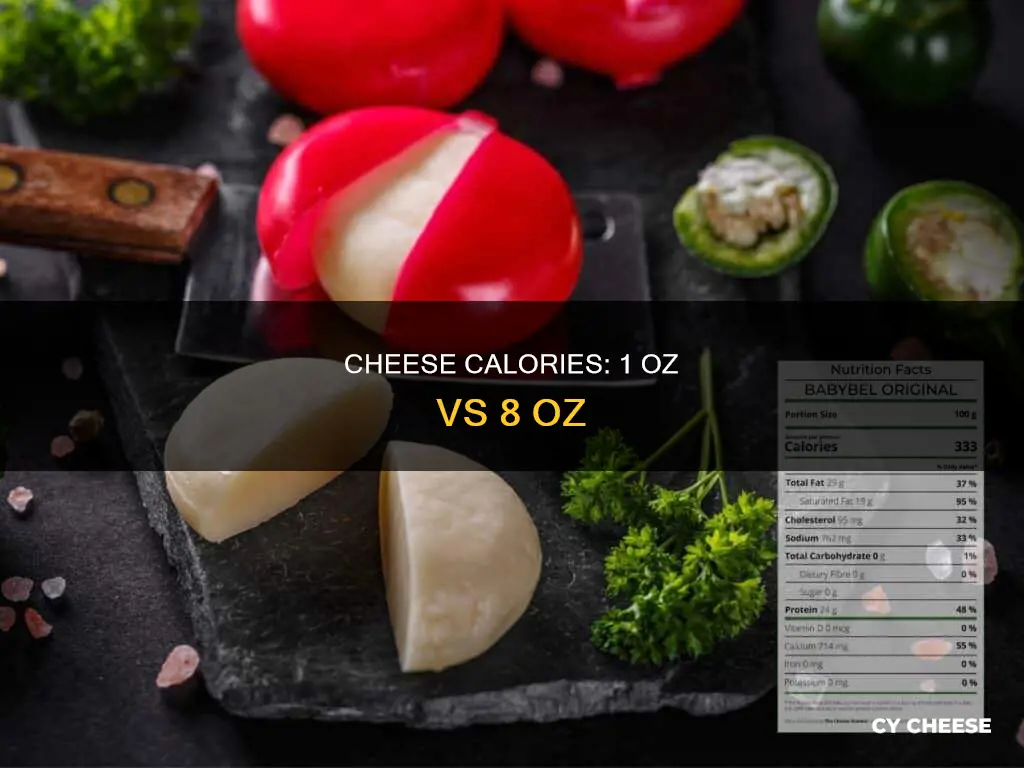 how many calories in 1 1 8 oz cheese