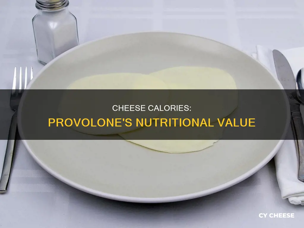 how many calories in 1 2 cup of provolone cheese